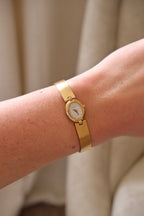 Rare Vintage 1980s Petite Seiko LaSalle Gold Tone Diamond Watch Working