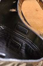 1980s Prada Dark Green Patent Leather Asim Shoulder Bag