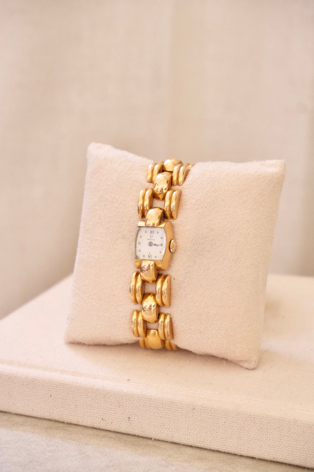 Rare 1940s Ladies Omega 14k Gold Plated Watch Manual Wind Working