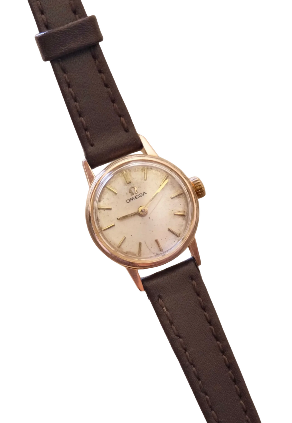 Vintage 1960 Omega Ladies Manual Wind Watch Gold Plated Swiss Wrist Watch Working