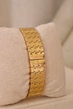 Vintage 1990s Christian Dior Paris Gold Tone Bracelet Watch Swiss Made Quartz Minimal Oval Dial Working