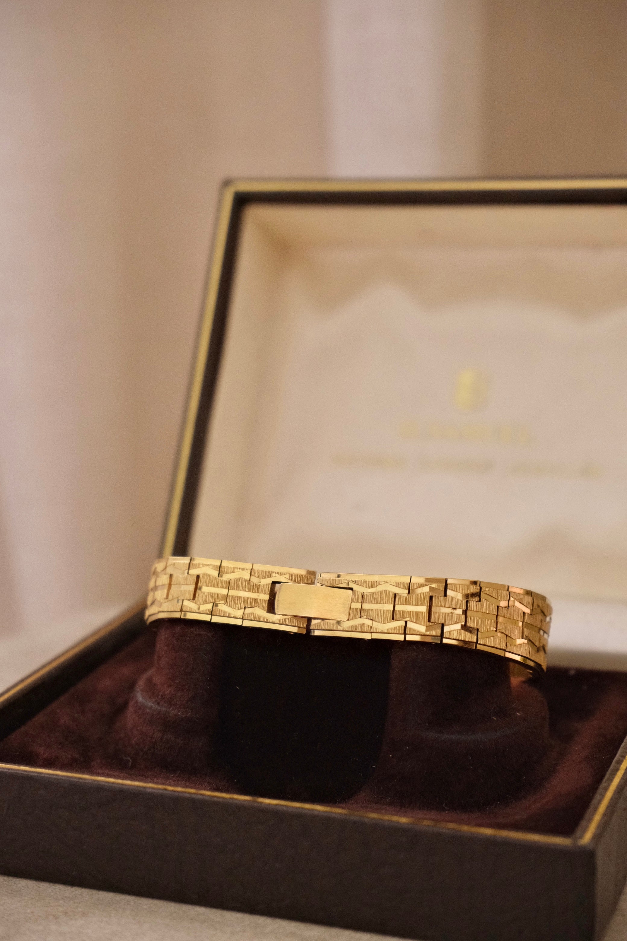 Vintage H. Samuel Hidden Watch Bracelet | Ladies Secret Watch | Gold Tone Jewelry Watch | Original Box | 1970s Working