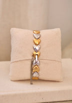 Rare Vintage Seiko Alba Heart Bracelet  Gold and Silver Two Tone Ladies Watch Working