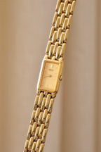 Slim Ladies 90s Gold Seiko Tank Style Quartz Watch Working