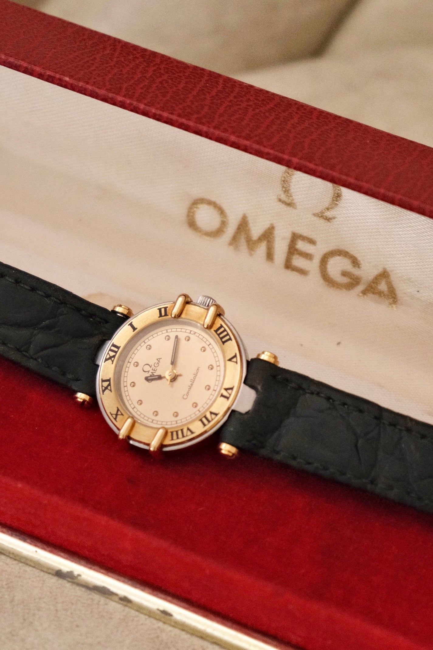 Vintage Omega Constellation Ladies Watch - Gold & Steel - Box Included