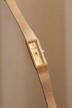 90s Seiko Tank Slim Gold Ladies Watch Auto Quartz