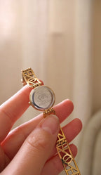 90s Rotary Vintage Ladies Gold Watch Fancy Links Working