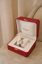 Vintage Cartier Must 21 Watch Women's Two Tone Steel Gold Roman Dial Swiss Made Circa
1990s in Box