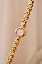 Vintage Seiko Ladies Gold Mother of Pearl Watch Working