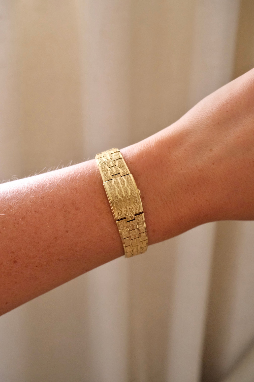 Vintage H. Samuel Hidden Watch Bracelet | Ladies Secret Watch | Gold Tone Jewelry Watch | Original Box | 1970s Working