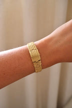 Vintage H. Samuel Hidden Watch Bracelet | Ladies Secret Watch | Gold Tone Jewelry Watch | Original Box | 1970s Working