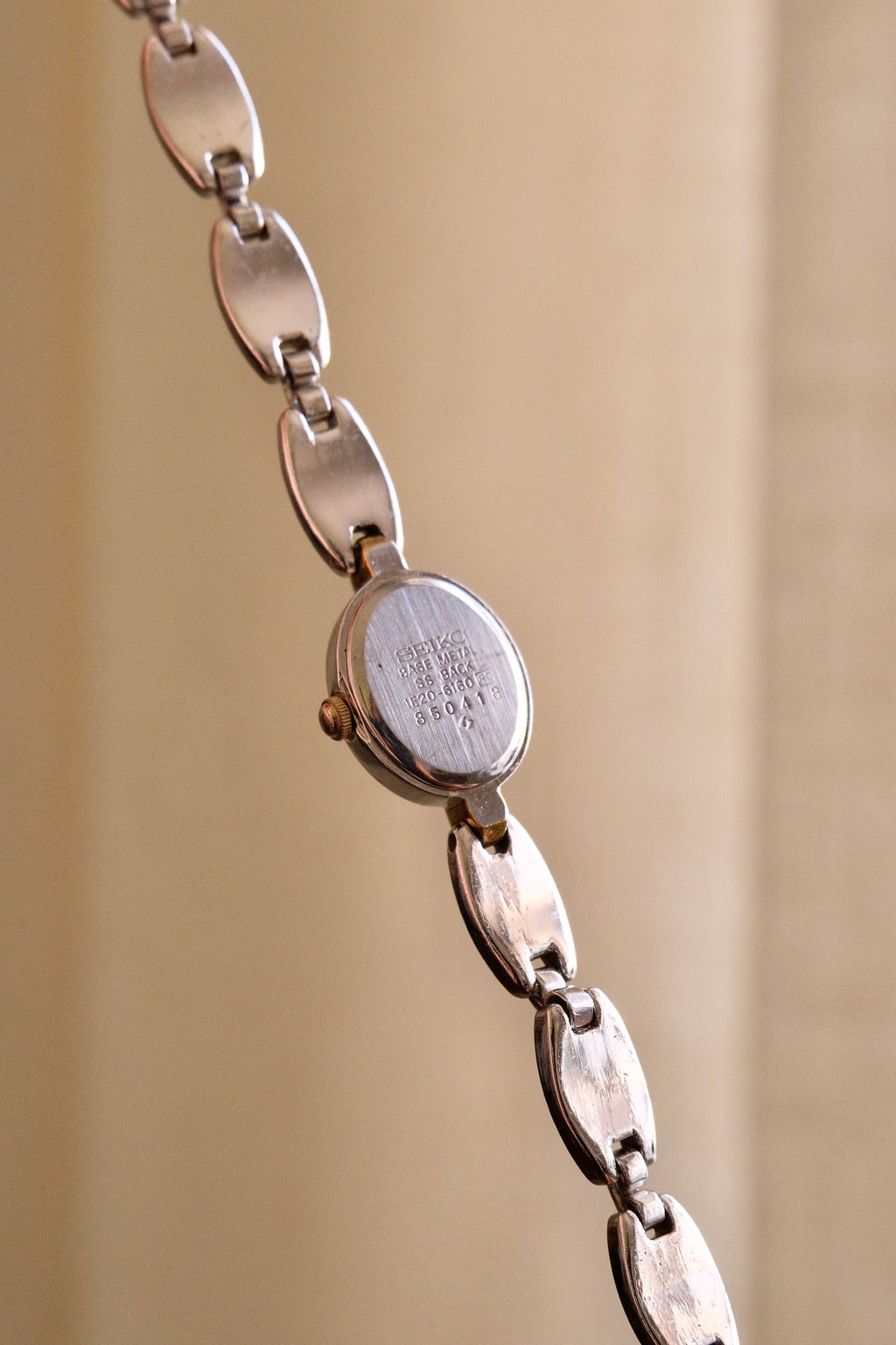 Ultra Rare & Petite Ladies Seiko Oval Dial Watch with Sapphire Gemstone Accents