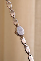 Ultra Rare & Petite Ladies Seiko Oval Dial Watch with Sapphire Gemstone Accents