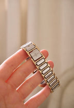 Vintage YSL Ladies Dual Tone White Dial Watch Working