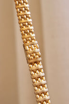 Rare 90s Mother of Pearl Gold Citizen Ladies Hidden Bracelet Watch
