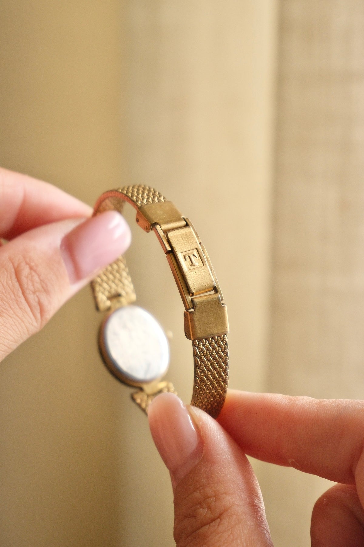 80s Vintage Ladies Gold Oval and Petite Tissot Watch Quartz Working