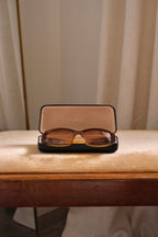 Vintage Gucci Ladies Tortoise Shell Gradient Lens Eyewear Sunglasses with Case