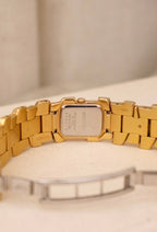 Vintage 90s ladies gold chunky seiko bangle watch working in box