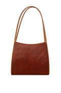 Rare Vintage Gucci Brown Leather Shoulder Bag Made in Italy Circa Late 1980s