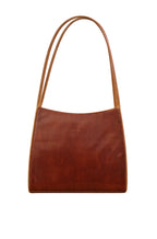 Rare Vintage Gucci Brown Leather Shoulder Bag Made in Italy Circa Late 1980s