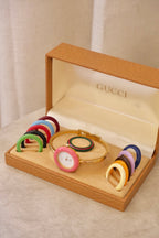 RARE Vintage Gucci Interchangeable Bezel Watch FULL SET with Box
