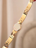 Vintage Ladies 90s Gold Rotary Watch Gemstone Details Working