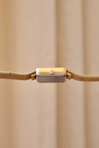 1970s Omega De Ville Manual Wind Gold Plated Tank Style Watch Mesh Strap, in Omega Box Working