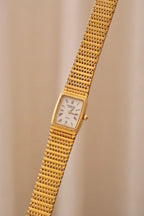 Rare Vintage Ladies 18k Gold Plated Raymond Weil Tank Watch in Box
