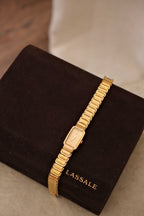 1990 Vintage Ladies Seiko Lassale Gold Tank Watch Box & Papers