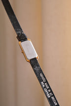 Rare Petite 90s Ladies Gold Silm Seiko Lassale Leather Watch