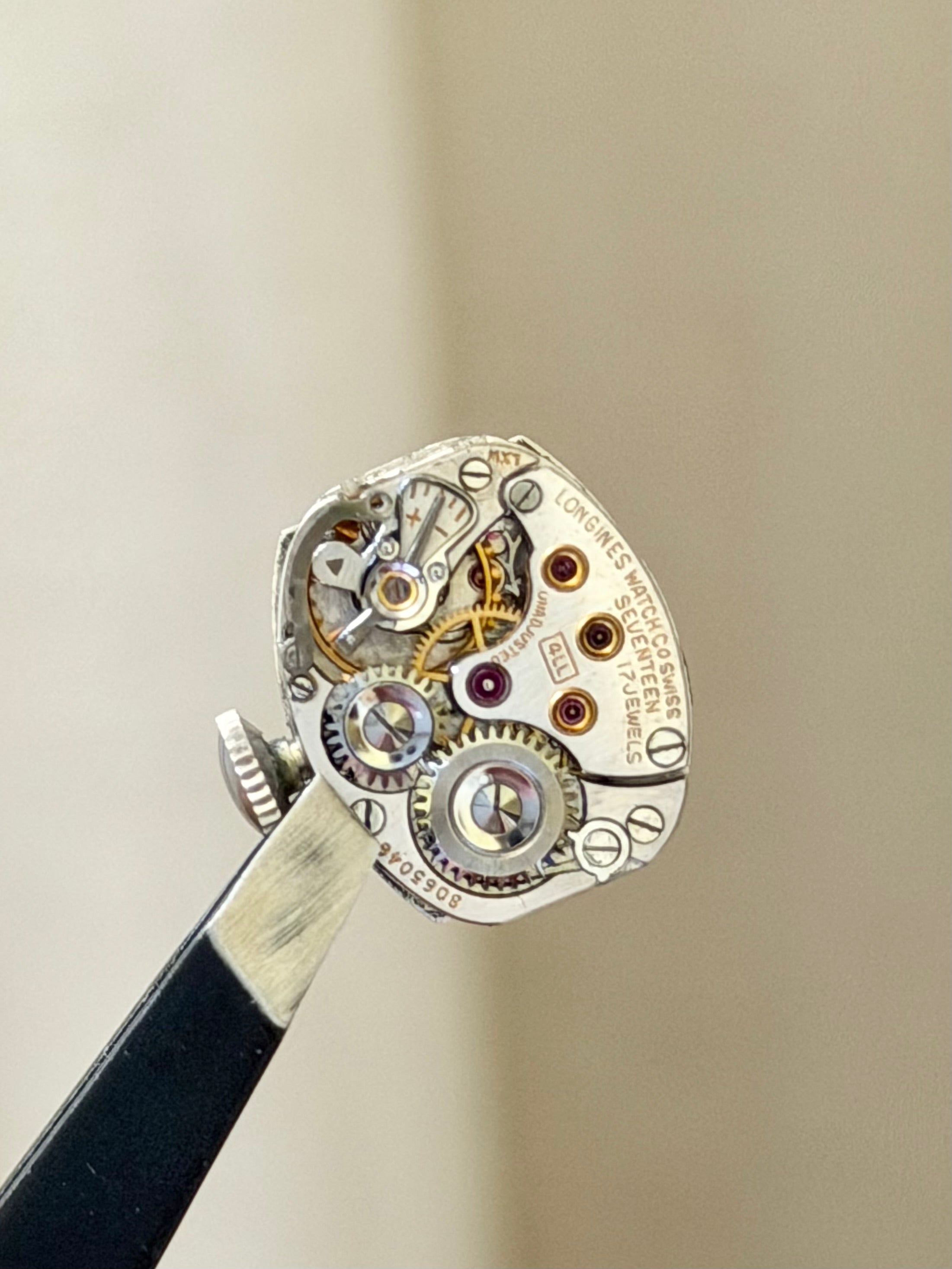Rare Vintage Longines 14K White Gold Diamond Ladies Watch – Art Deco Style 1950s Swiss 17 Jewel Manual Wind Wristwatch