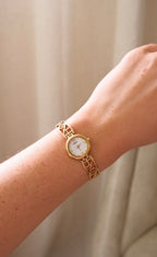 90s Rotary Vintage Ladies Gold Watch Fancy Links Working