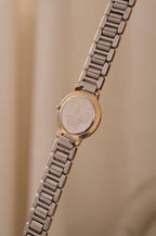 Vintage YSL Ladies Dual Tone Black Dial Watch Working
