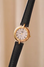 1990s Raymond Weil Geneve Petite Gold Plated Watch Roman Numerals Quartz Swiss Dress Watch Women