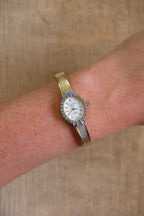 Rare Vintage 80s Marcel Drucker Oval Diamond Gold Cocktail Watch with Box & Papers