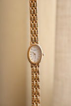 Vintage Ladies' Gold-Plated Seiko Quartz Watch - Oval Dial Working