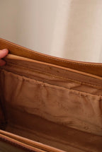 Rare Vintage Gucci Brown Leather Shoulder Bag Made in Italy Circa Late 1980s