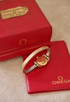 Vintage 9ct Gold Omega Ladies Watch, Mechanical Movement, Original Box