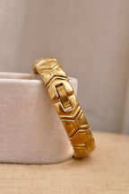 Vintage 1990s Seiko Ladies Hexagonal Quartz Watch Gold Plated Bracelet Style