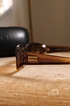 Vintage Gucci Ladies Tortoise Shell Gradient Lens Eyewear Sunglasses with Case