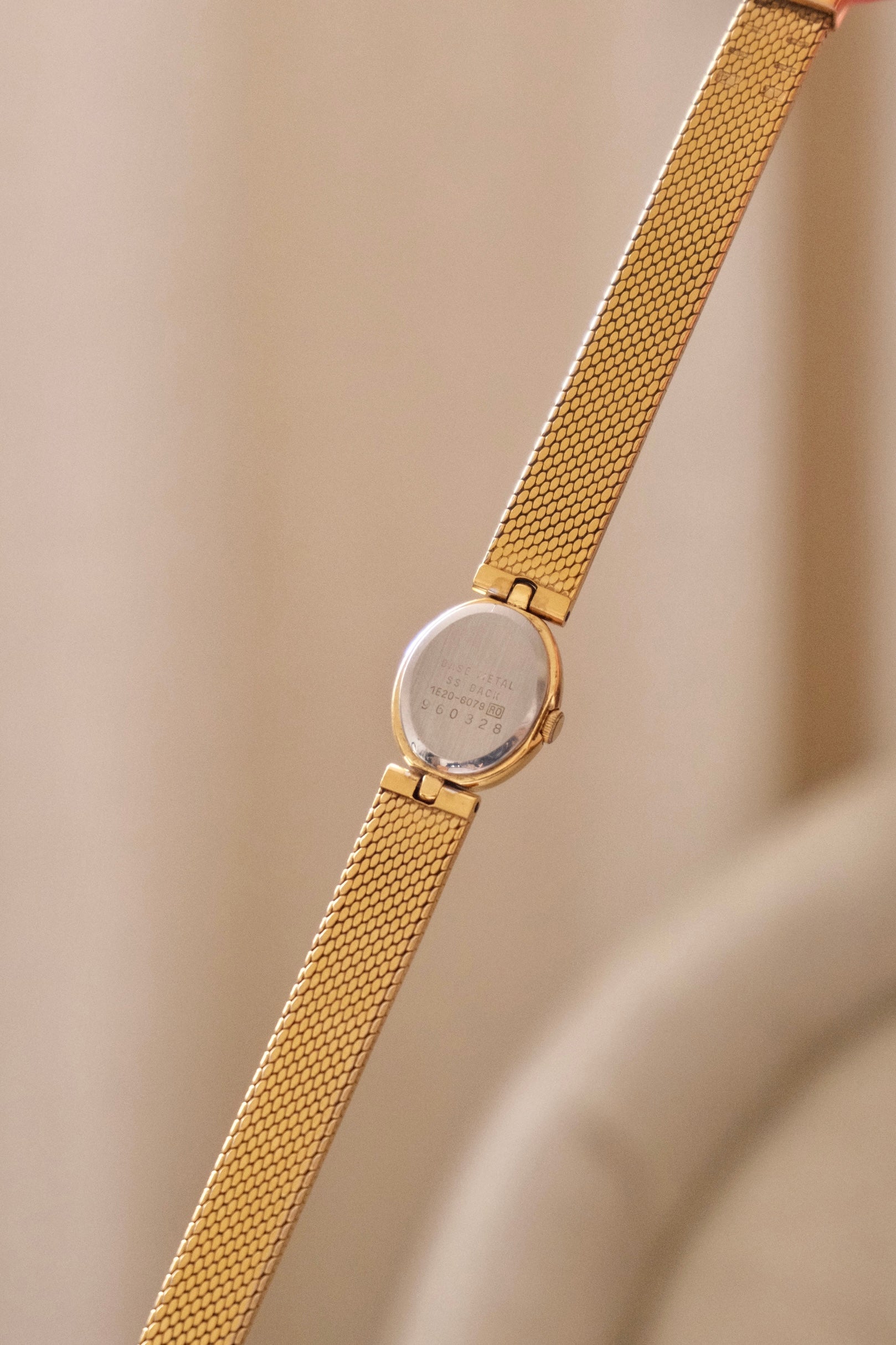 Rare Vintage 1980s Petite Seiko LaSalle Gold Tone Diamond Watch Working