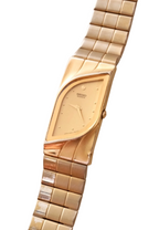 Rare Collectible Vintage 1990s Seiko Rivoli Quartz Watch Gold Asymmetrical Bracelet