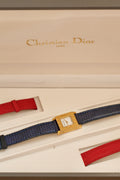 Vintage Christian Dior La Parisienne Gold-Plated Watch | Two Straps Box & Papers