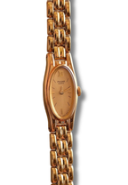 Rare 90s Ladies Gold Pulsar Slim and Petite Watch in Box
