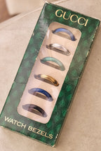 Set of 6 Metallic 80s/90s Gucci Bezels in Box