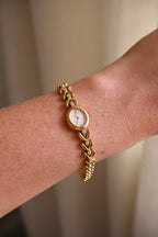 Very Rare 90s Gold-Plated Seiko Jewellery Quartz Watch with Tiny Oval