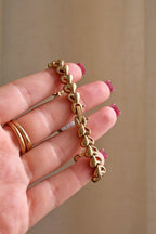 Vintage Rare Petite & Tiny 90s Gold Ladies Seiko Quartz Watch, Heart Pattern Bracelet