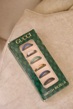 Set of 6 Metallic 80s/90s Gucci Bezels in Box