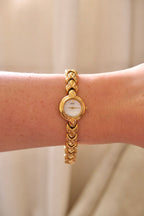 Vintage Seiko Ladies Gold Mother of Pearl Watch Working