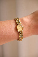 Vintage 1988 Seiko Quartz 2Y00 5D50 Gold Ladies Watch Japan Dress Watch Working